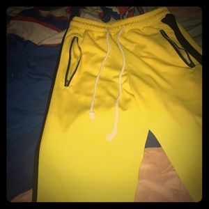 Yellow and black stripe pants